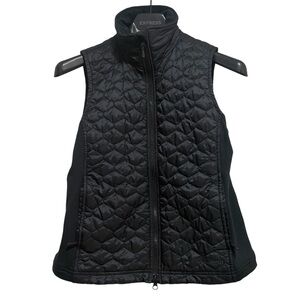 L.L. Bean Black Thinsulate Quilted & Fleece Full Zip Up Vest Small